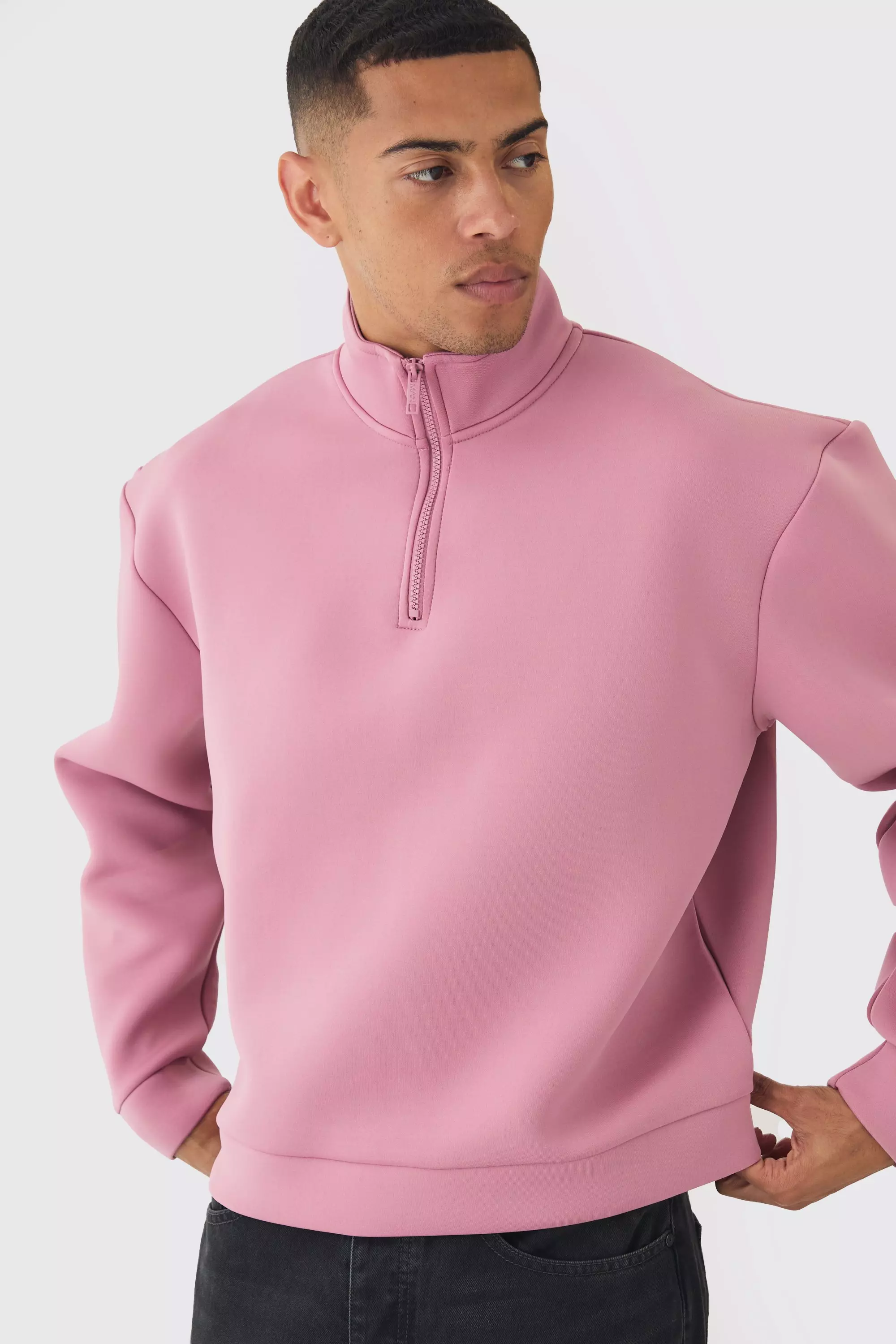 Boohooman quarter zip hotsell